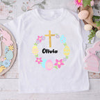 Easter Wreath Christian Kid T-Shirt
