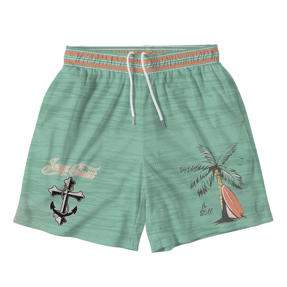 Even The Wind And Waves Obey Him Christian Mesh Shorts