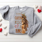 Every King Needs A Queen Every Queen Needs A King Christian Lion Couple Sweatshirt