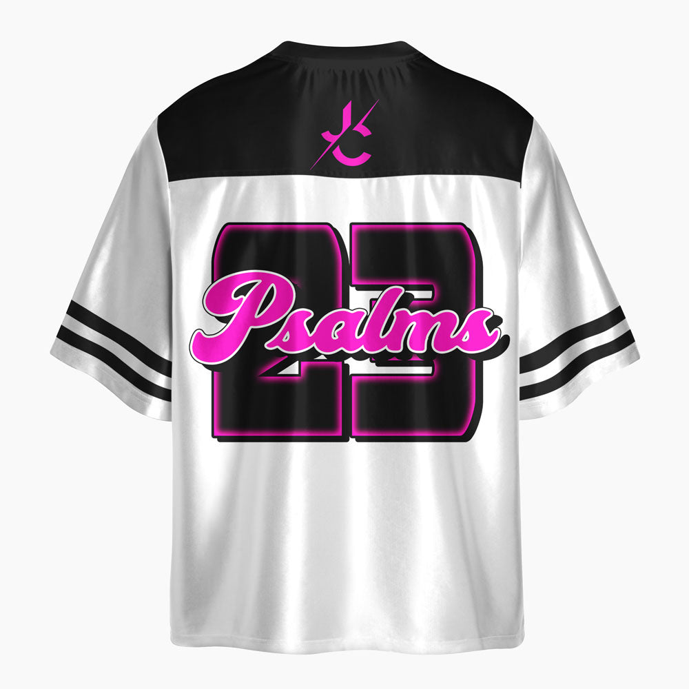 Fairh Over Fear Oversized Shiny V-Neck Christian Jersey & Shorts