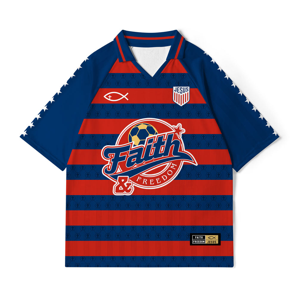 Faith And Freedom Christian Collar Jersey