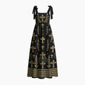 Faith Cross Chrisitan Black Tie Shoulder Maxi Dress