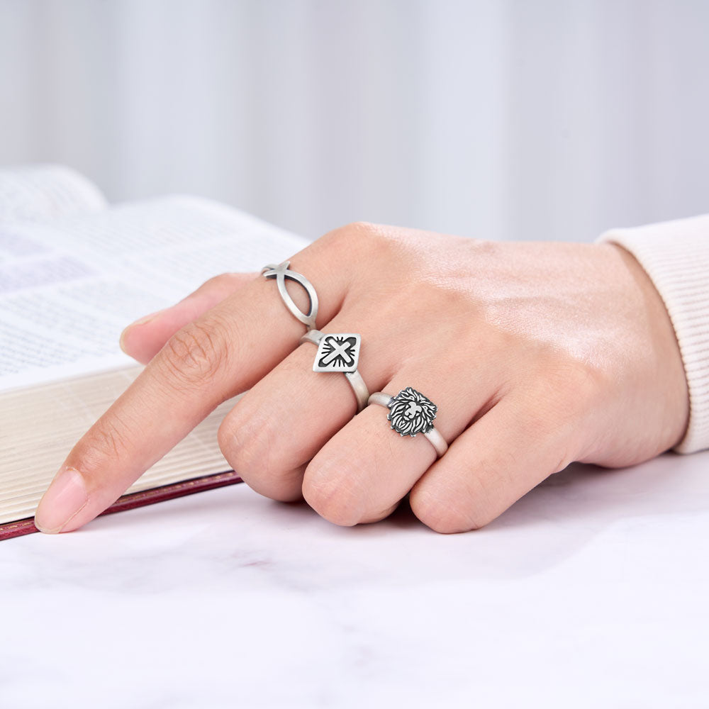Faith Cross Christian 925 Sterling Silver Ring