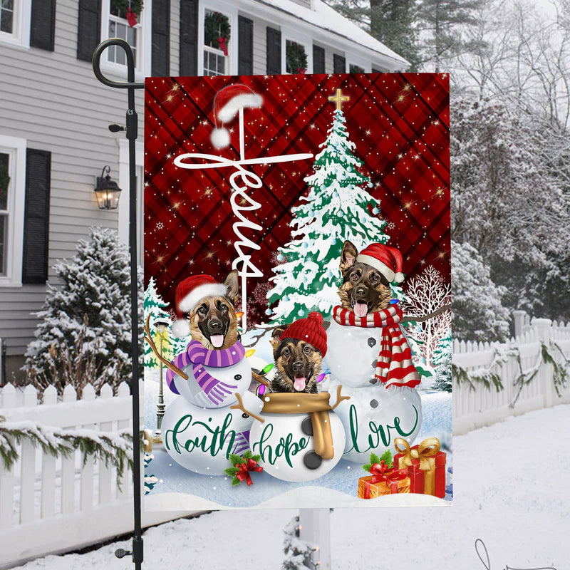 Faith Love Hope Christian Christmas T-Shirt
