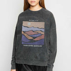Faith Moves Mountain Christian Washed Sweatshirt