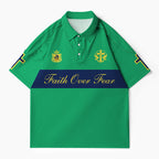 Faith Over Fear Christian Buttoned Polo Jersey