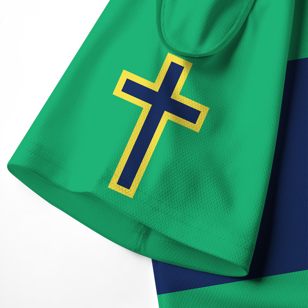Faith Over Fear Christian Buttoned Polo Jersey