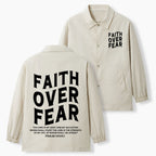 Faith Over Fear Christian Coach Jacket