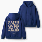 Faith Over Fear Christian Fleece-Lined Full-Zip Hoodie