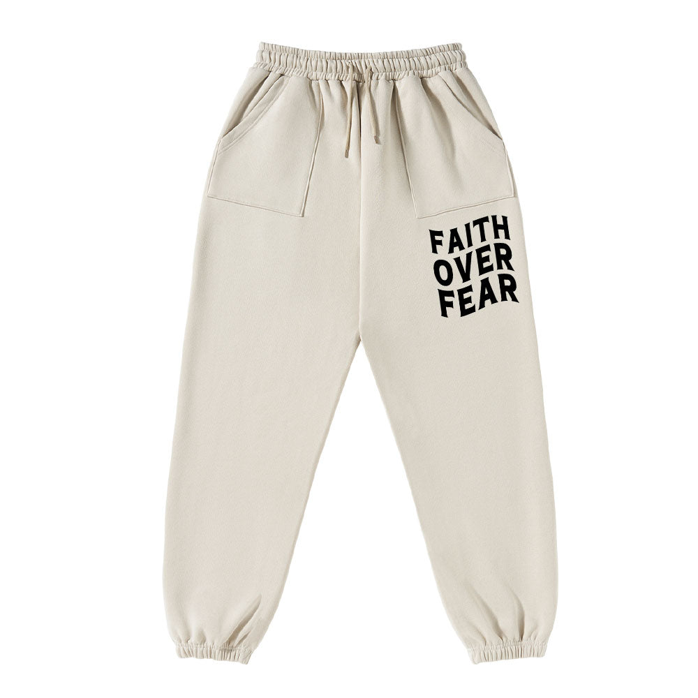 Faith Over Fear Christian Fleece Sweatpants