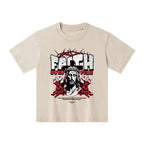 Faith Over Fear Christian Kid Washed T-Shirt
