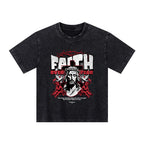Faith Over Fear Christian Kid Washed T-Shirt