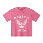Faith Over Fear Christian Kid Washed T-Shirt