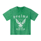 Faith Over Fear Christian Kid Washed T-Shirt