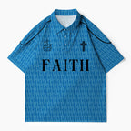 Faith Over Fear Christian Buttoned Polo Jersey