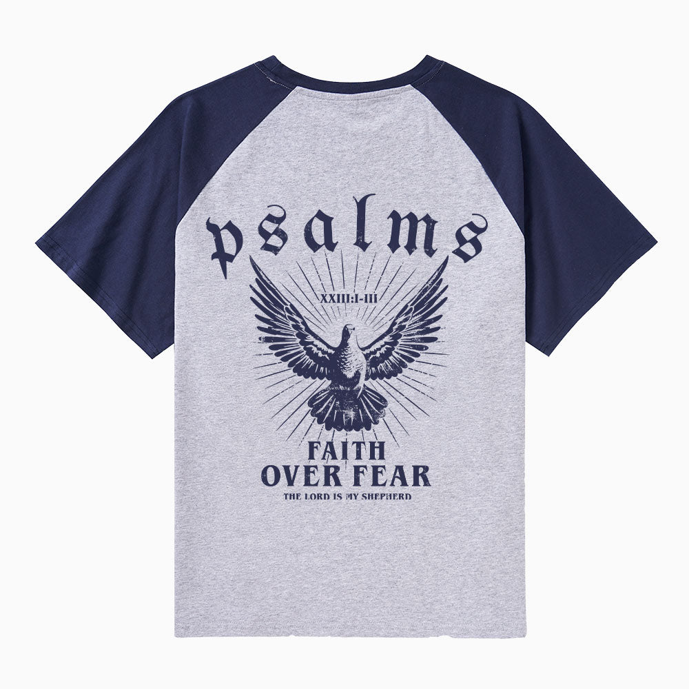 Faith Over Fear Christian Raglan Sleeve T-Shirt