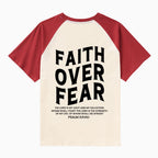 Faith Over Fear Christian Raglan Sleeve T-Shirt
