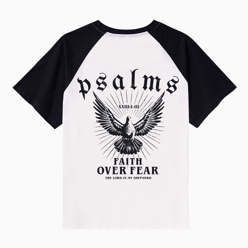 Faith Over Fear Christian Raglan Sleeve T-Shirt