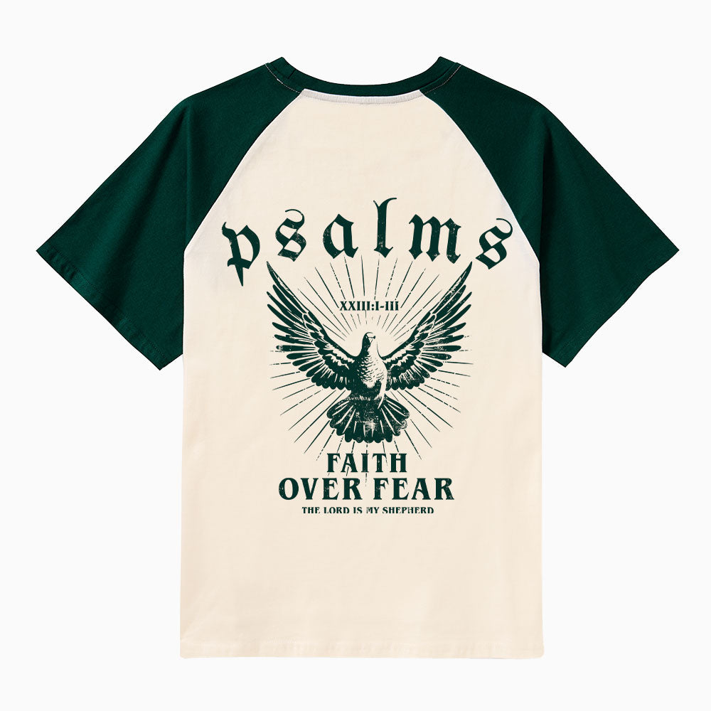 Faith Over Fear Christian Raglan Sleeve T-Shirt