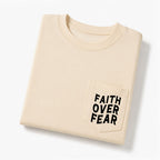 Faith Over Fear Christian Unisex Pocket T-Shirt