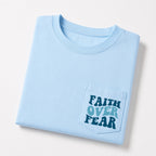 Faith Over Fear Christian Unisex Pocket T-Shirt