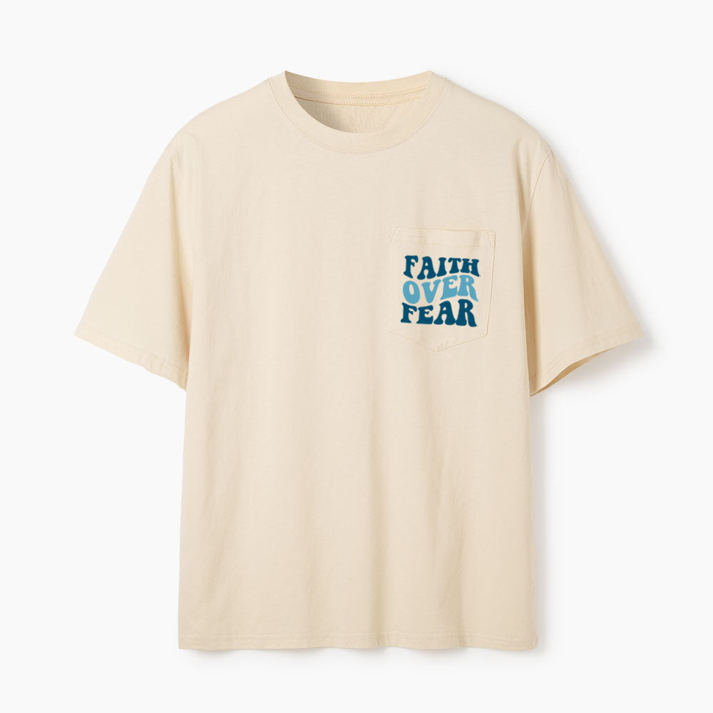 Faith Over Fear Christian Unisex Pocket T-Shirt