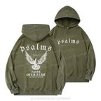 Faith Over Fear Christian Washed Hoodie