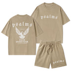 Faith Over Fear Christian Washed T-Shirt & Shorts