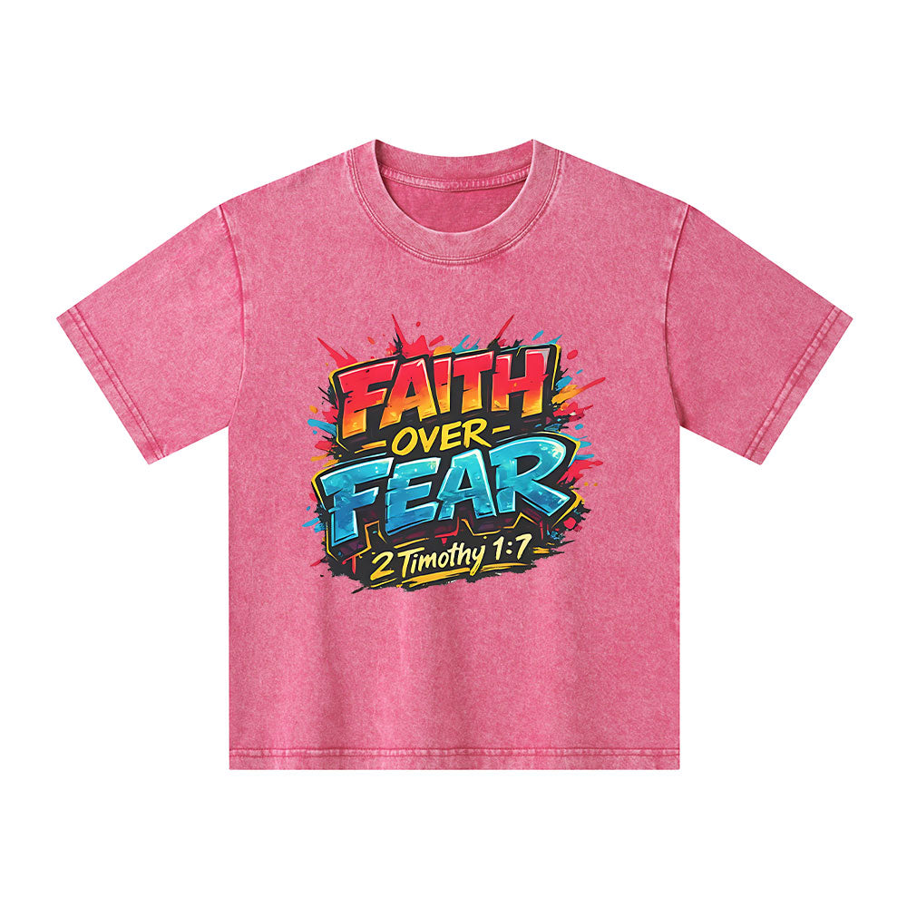Faith Over Fear Christian Washed T-Shirt