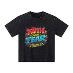 Faith Over Fear Christian Washed T-Shirt