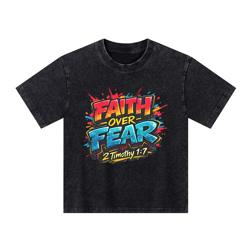 Faith Over Fear Christian Washed T-Shirt