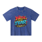 Faith Over Fear Christian Washed T-Shirt