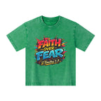 Faith Over Fear Christian Washed T-Shirt