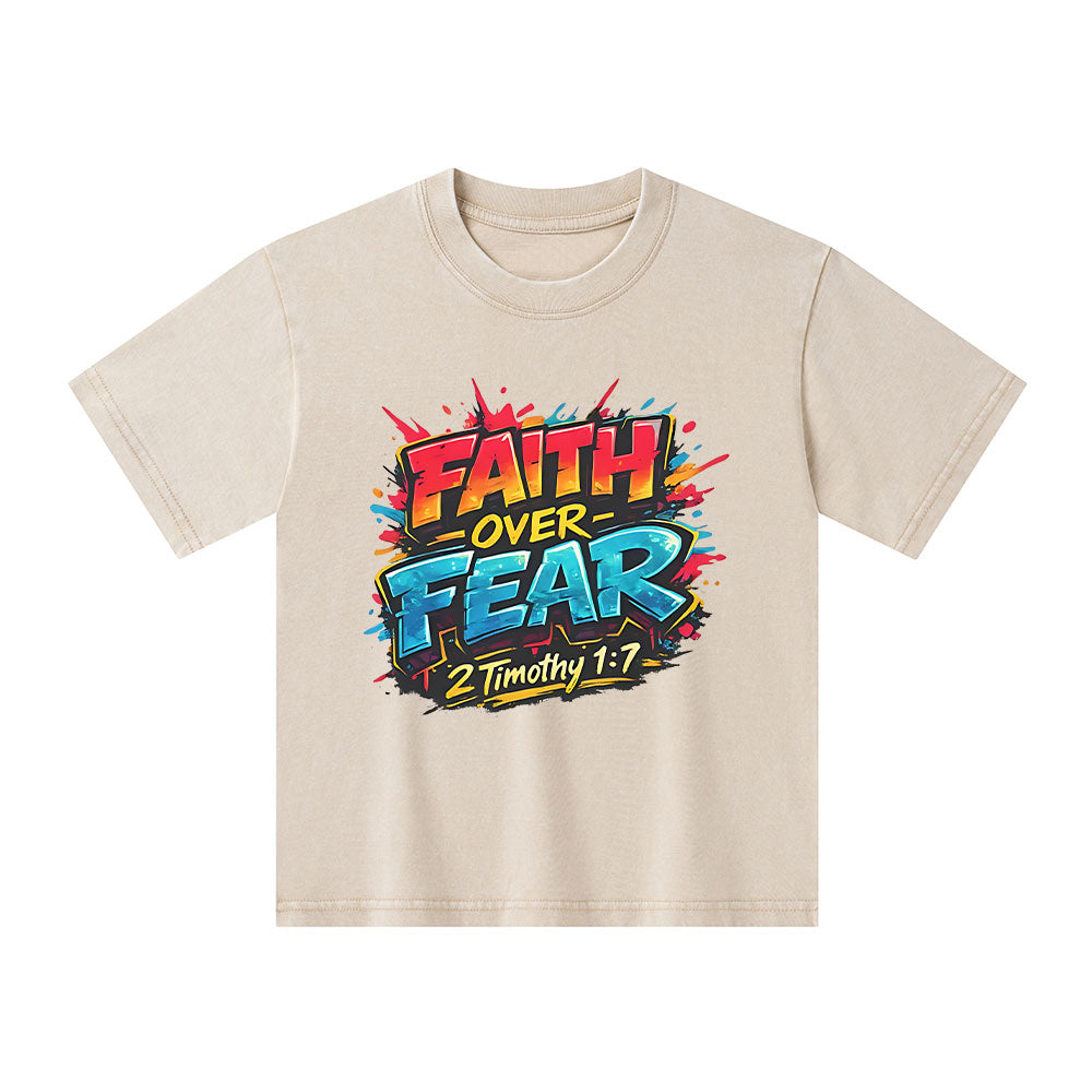 Faith Over Fear Christian Washed T-Shirt