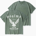 Faith Over Fear Christian Washed V-Neck T-Shirt