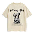 Faith Over Fear Lamb Christian Heavy Cotton T-Shirt