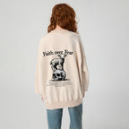Faith Over Fear Lamb Christian Washed Sweatshirt