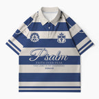 Faith Over Fear Stripes Christian Buttoned Polo Jersey