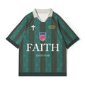 Faith Over Fear Strips Christian Collar Jersey