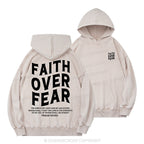 Faith Over Fear Unisex Christian Washed Hoodie