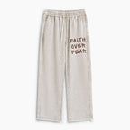 Faith Over Fear Christian Washed Sweatpants