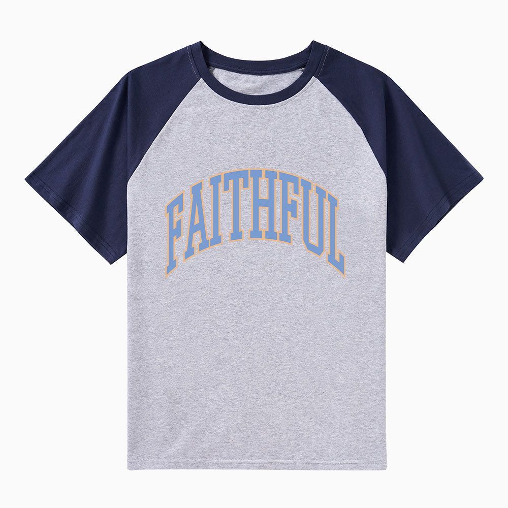 Faithful Christian Raglan Sleeve T-Shirt