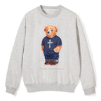 Faithful Bear By Guidingcross Christian Fleece Sweatshirt