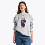 Faithful Bear By Guidingcross Christian Fleece Sweatshirt