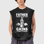 Father Forgiven Me For These Gains Christian Washed Tank Top