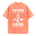 Father Forgiven Me For These Gains Christian Washed T-Shirt