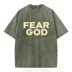 Fear God Christian Puff Printed Washed T-Shirt