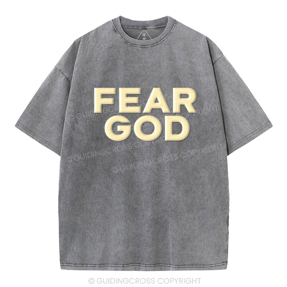 Fear God Christian Puff Printed Washed T-Shirt