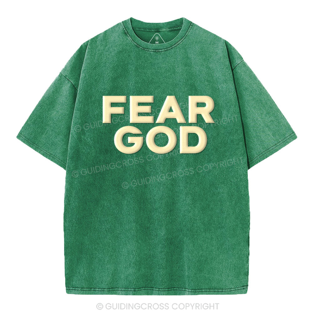 Fear God Christian Puff Printed Washed T-Shirt