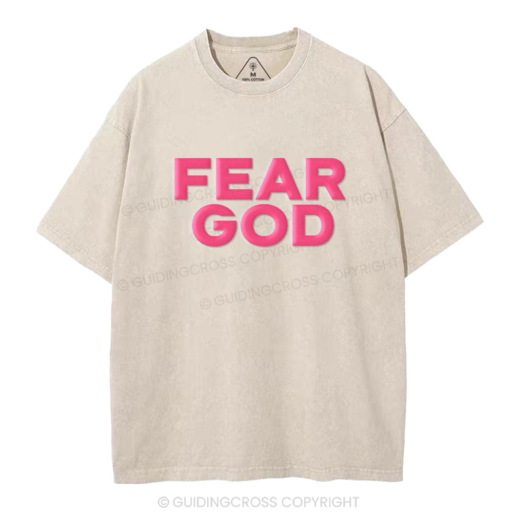 Fear God Christian Puff Printed Washed T-Shirt